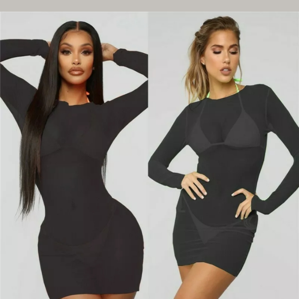 Bathing Suit coverup, Mesh top